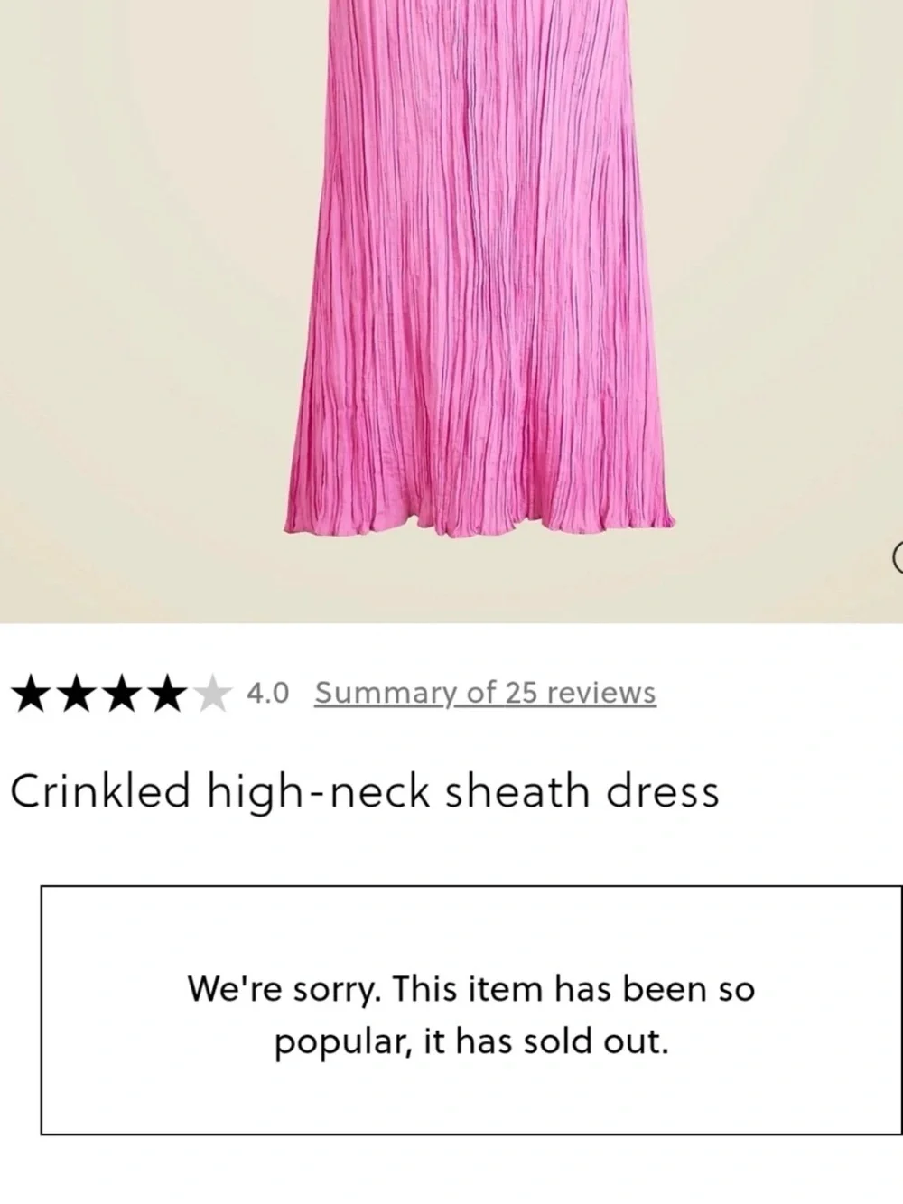 J Crew Sleeveless Pink/lilac Sheath Midi Dress